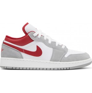 Nike Air Jordan 1 Low SE GS 'Light Smoke Grey Gym Red'